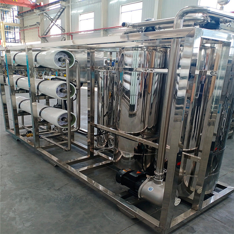 Sistema di osmosi inversa 3T/h controllato da PLC per il trattamento industriale dell'acqua potabile